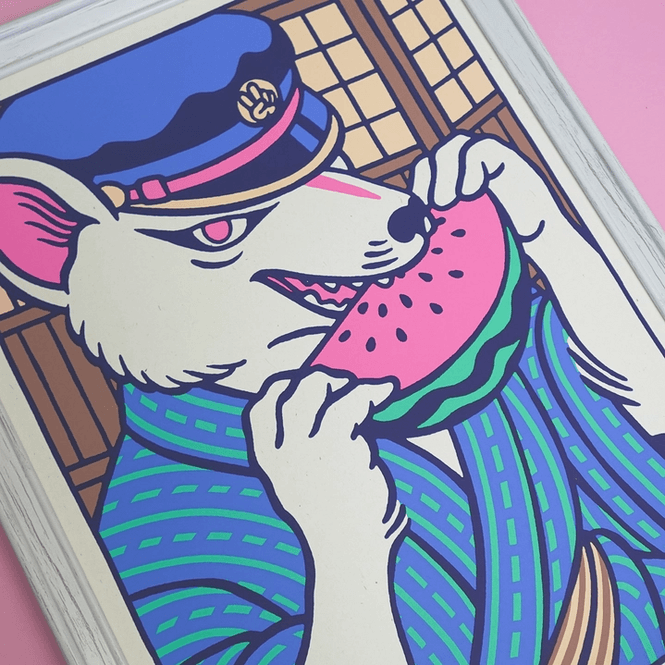 Hovedbilde Kitsune Poster (30x40cm) Silketrykk