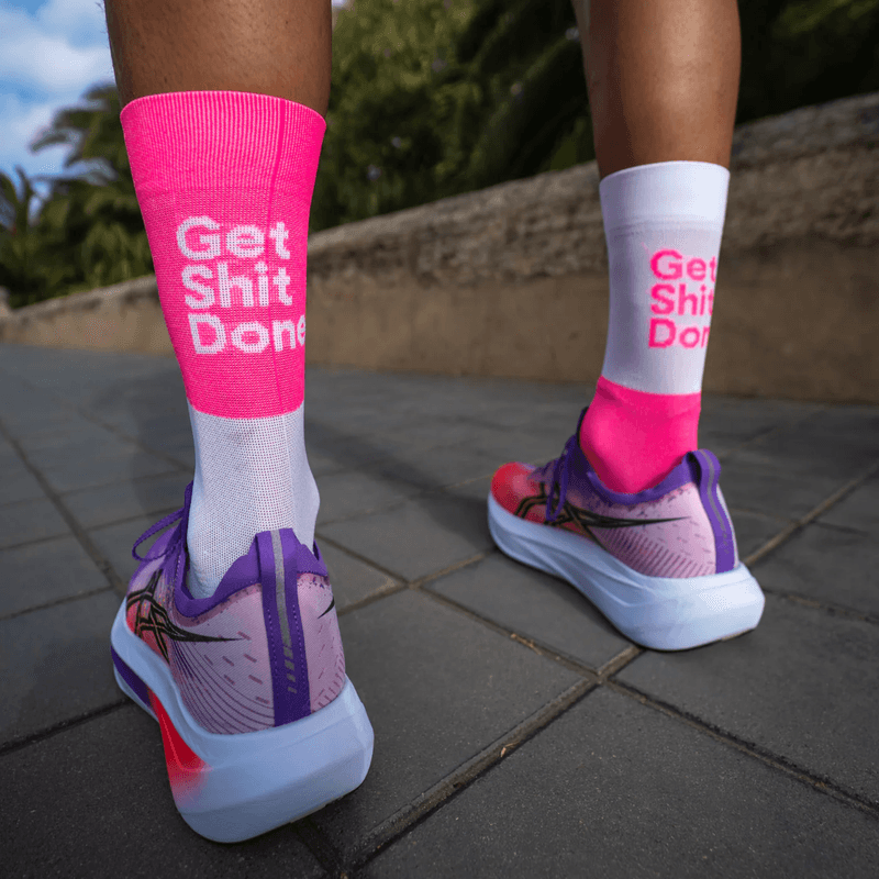 Get Shit Done Pink Løpesokker