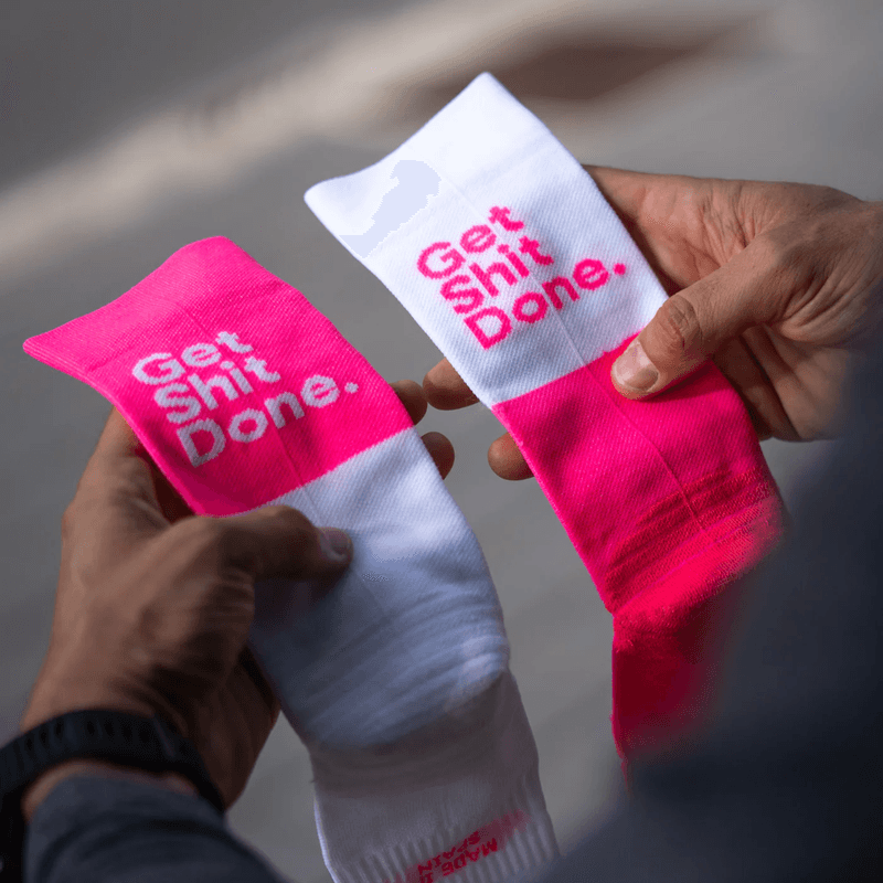 Get Shit Done Pink Løpesokker