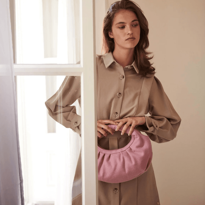 Hovedbilde Puffy Baguette Håndveske (Wool Blush)