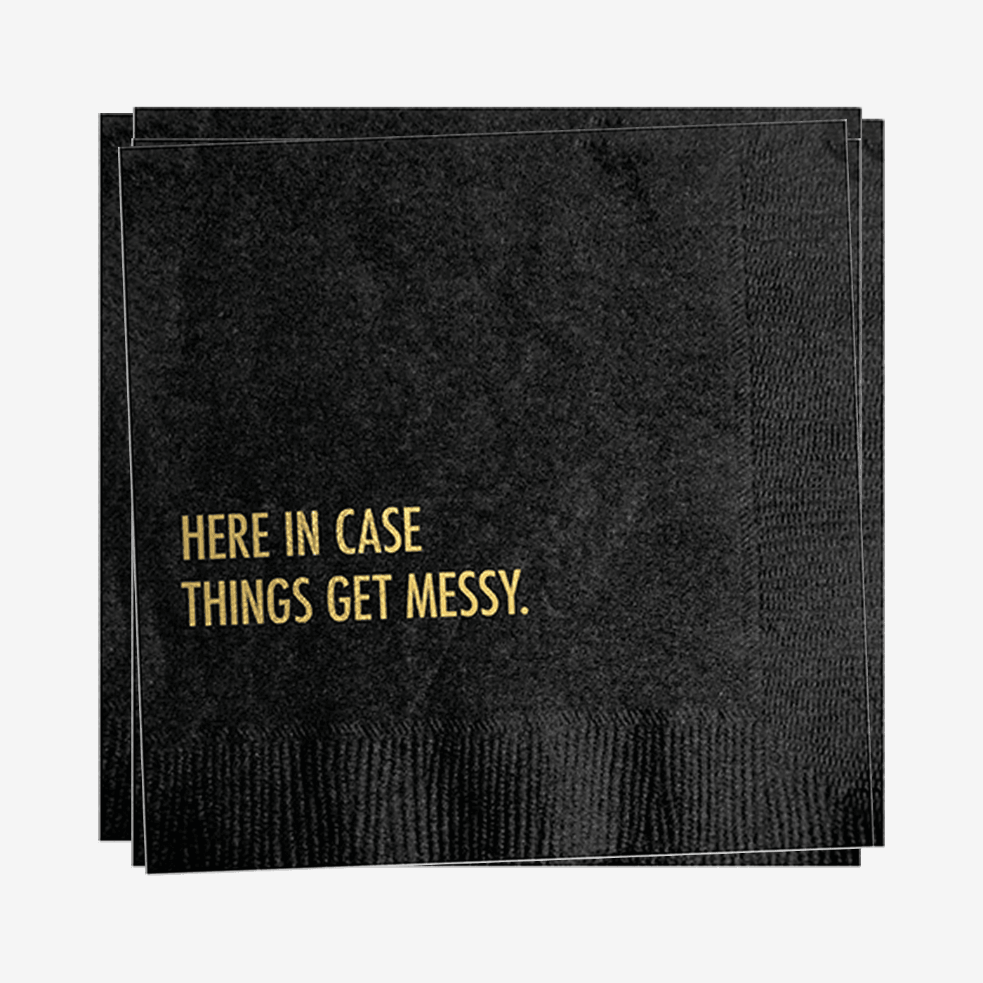 Fine sorte cocktailservietter med teksten 