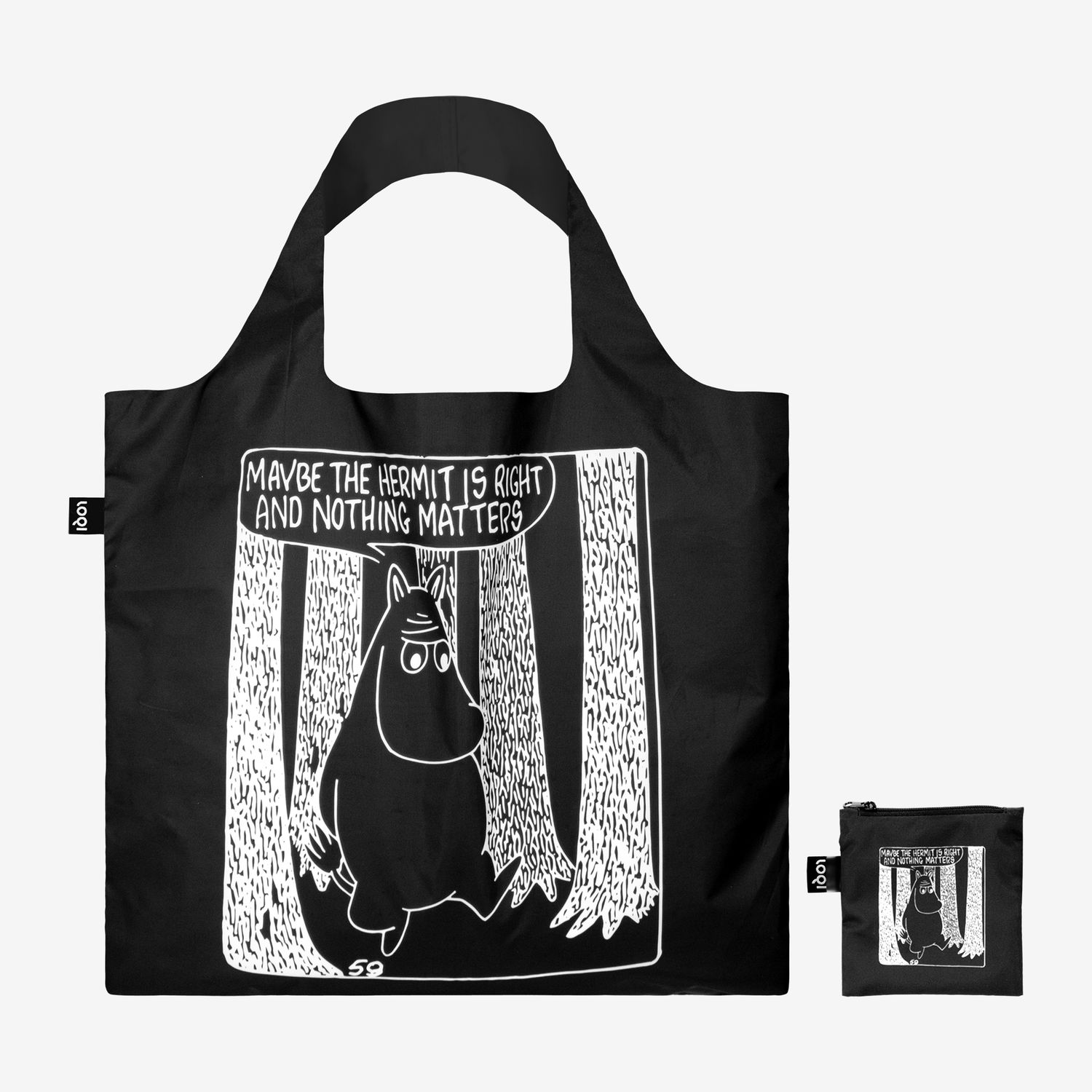 Ta med deg Mummitrollet og vennene på neste handletur med dette Comic Adventure-handlenettet. Det bor fast i veska, brettes sammen i egen glidelåslomme og tåler regn på vei mellom kaffe, jobb og butikk. Lett som ingenting (55 g), men bærer tungt (opptil 20 kg).