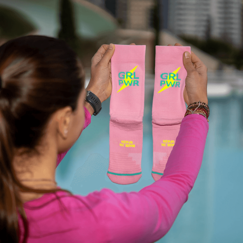Girl Power Rosa Løpesokker